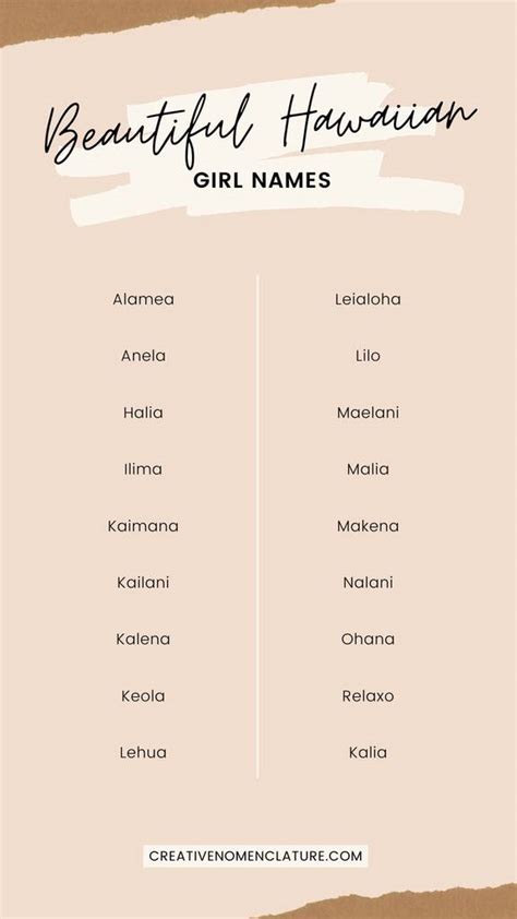 269 Beautiful Hawaiian Girl Names to Consider for。